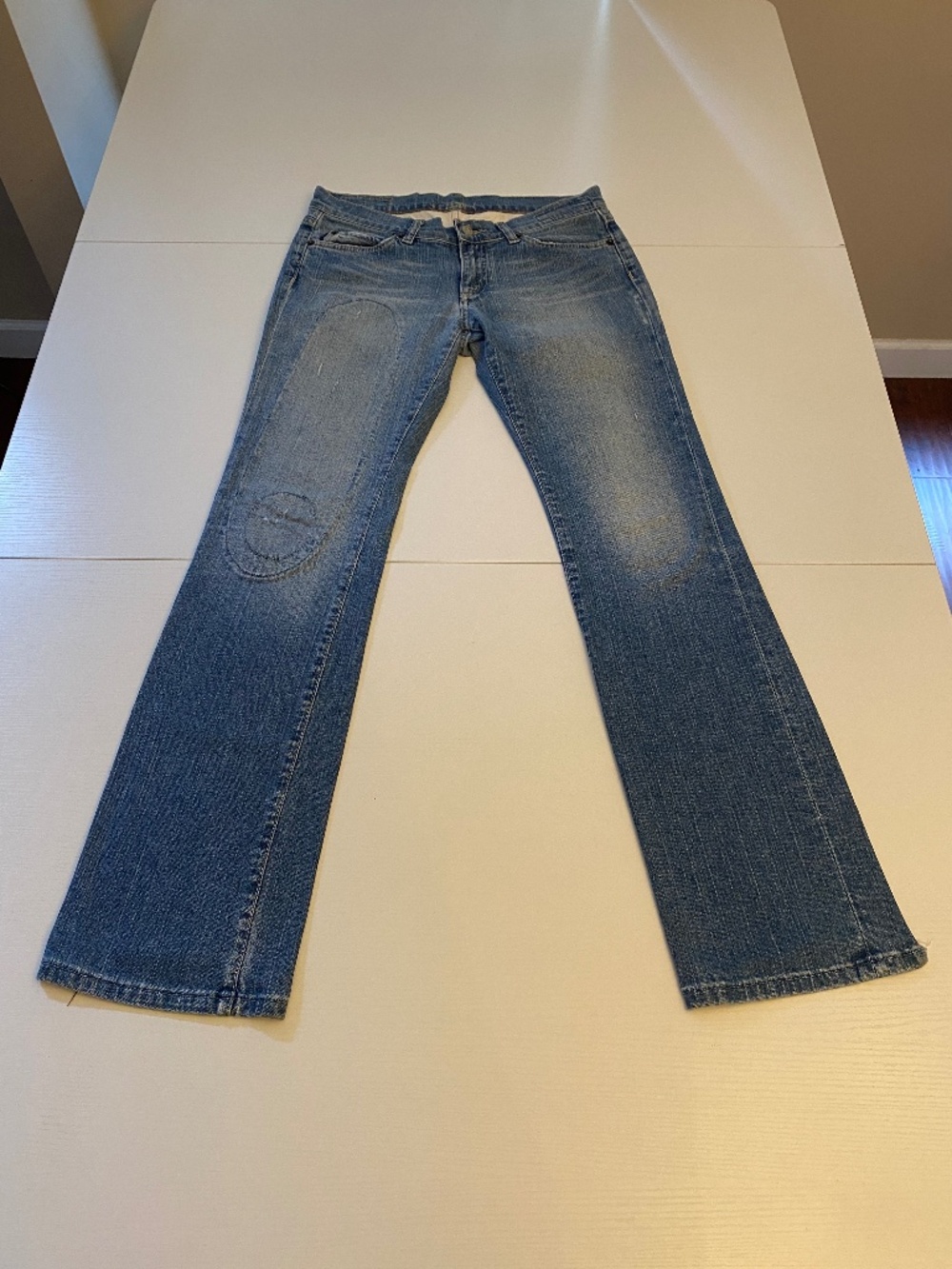 Vintage Y2K Earl Jean Limited Edition Low Rise Bootcut Patchwork Size 27